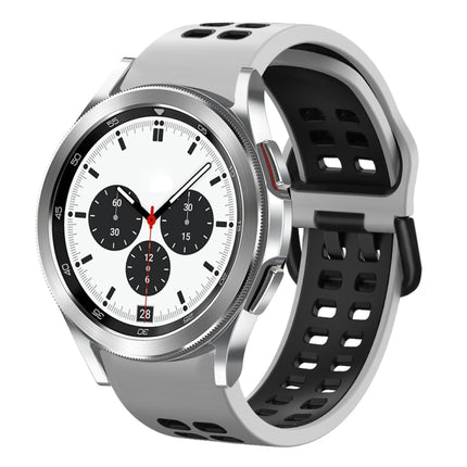 20mm Breathable Two-Color Silicone Watch Band, For Samsung Galaxy Watch 4 Classic 42mm