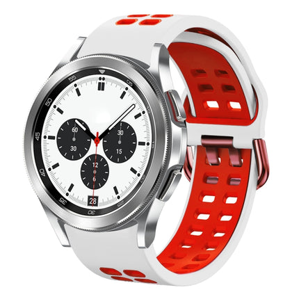 20mm Breathable Two-Color Silicone Watch Band, For Samsung Galaxy Watch 4 Classic 42mm