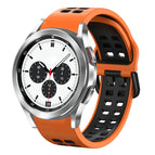 For Samsung Galaxy Watch 4 Classic 42mm / Orange+Black