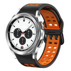 For Samsung Galaxy Watch 4 Classic 42mm / Black+Orange
