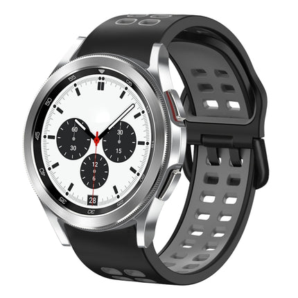 20mm Breathable Two-Color Silicone Watch Band, For Samsung Galaxy Watch 4 Classic 42mm