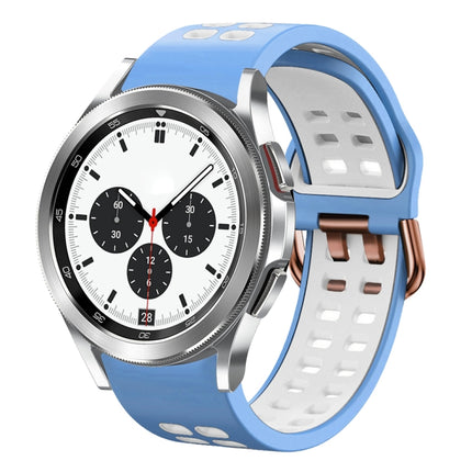 20mm Breathable Two-Color Silicone Watch Band, For Samsung Galaxy Watch 4 Classic 42mm