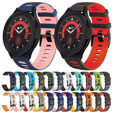 20mm Two-Color Silicone Watch Band, For Samsung Galaxy Watch 5  40mm