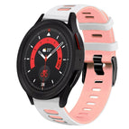 For Samsung Galaxy Watch 5  44mm / White+Pink