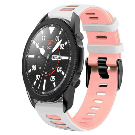 20mm Two-Color Silicone Watch Band, For Samsung Galaxy Watch 5 Pro  45mm