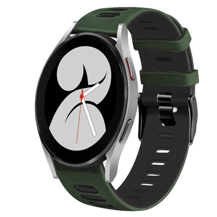 20mm Two-Color Silicone Watch Band, For Samsung Galaxy Watch 4 40mm
