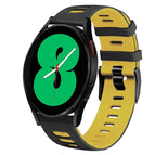 For Samsung Galaxy Watch 4 44mm / Black+Yellow