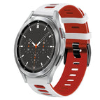 For Samsung Galaxy Watch 4 Classic 46mm / White+Red