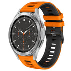 For Samsung Galaxy Watch 4 Classic 46mm / Orange+Black