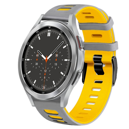 20mm Two-Color Silicone Watch Band, For Samsung Galaxy Watch 4 Classic 46mm