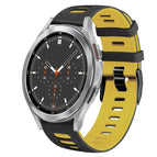 For Samsung Galaxy Watch 4 Classic 46mm / Black+Yellow