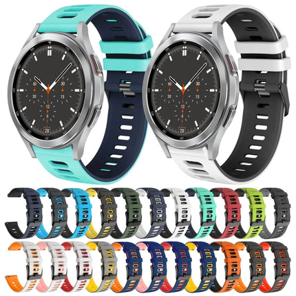 20mm Two-Color Silicone Watch Band, For Samsung Galaxy Watch 4 Classic 46mm