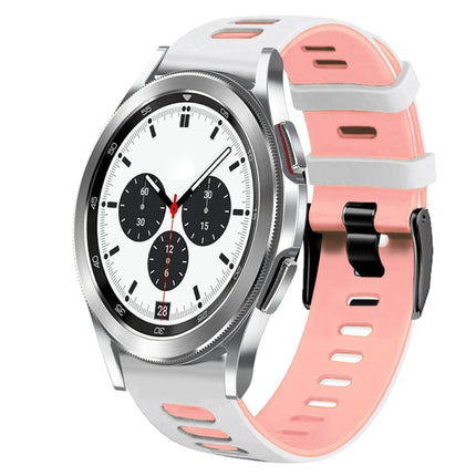 20mm Two-Color Silicone Watch Band, For Samsung Galaxy Watch 4 Classic 42mm