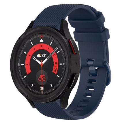 20mm Plaid Solid Color Silicone Watch Band, For Samsung Galaxy Watch5  40mm, For Samsung Galaxy Watch5  44mm