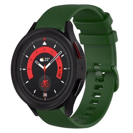 20mm Plaid Solid Color Silicone Watch Band, For Samsung Galaxy Watch5  40mm, For Samsung Galaxy Watch5  44mm