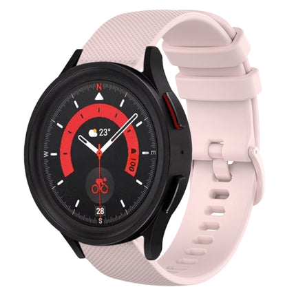 20mm Plaid Solid Color Silicone Watch Band, For Samsung Galaxy Watch5  40mm, For Samsung Galaxy Watch5  44mm
