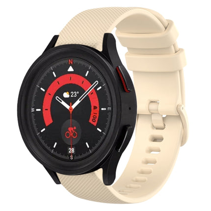 20mm Plaid Solid Color Silicone Watch Band, For Samsung Galaxy Watch5  40mm, For Samsung Galaxy Watch5  44mm