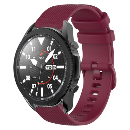 20mm Plaid Solid Color Silicone Watch Band, For Samsung Galaxy Watch5 Pro 45mm, For Samsung Galaxy Watch4 40mm