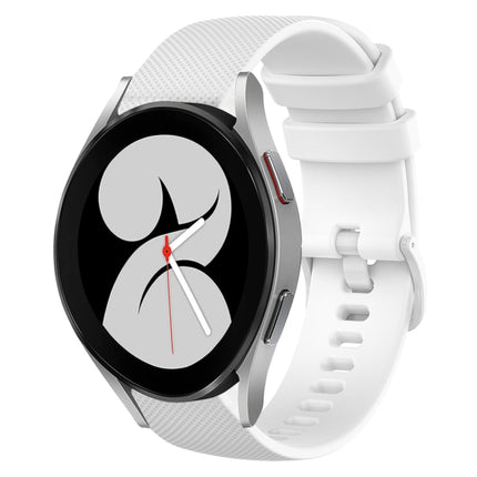 20mm Plaid Solid Color Silicone Watch Band, For Samsung Galaxy Watch5 Pro 45mm, For Samsung Galaxy Watch4 40mm