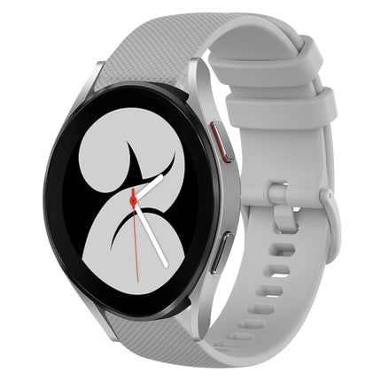 20mm Plaid Solid Color Silicone Watch Band, For Samsung Galaxy Watch5 Pro 45mm, For Samsung Galaxy Watch4 40mm
