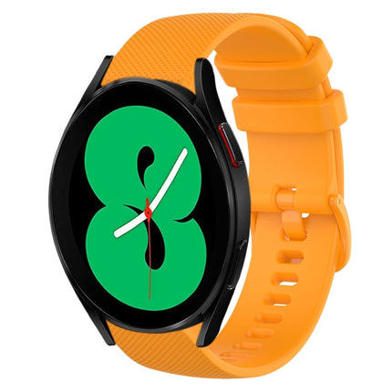 20mm Plaid Solid Color Silicone Watch Band, For Samsung Galaxy Watch4 44mm, For Samsung Galaxy Watch4 Classic 46mm