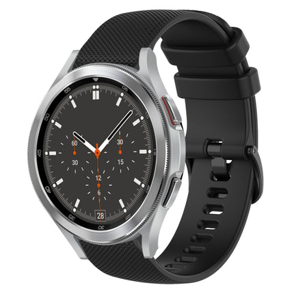 20mm Plaid Solid Color Silicone Watch Band, For Samsung Galaxy Watch4 44mm, For Samsung Galaxy Watch4 Classic 46mm