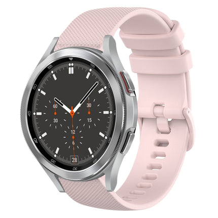 20mm Plaid Solid Color Silicone Watch Band, For Samsung Galaxy Watch4 44mm, For Samsung Galaxy Watch4 Classic 46mm