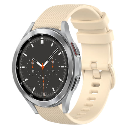 20mm Plaid Solid Color Silicone Watch Band, For Samsung Galaxy Watch4 44mm, For Samsung Galaxy Watch4 Classic 46mm
