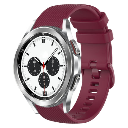 20mm Plaid Solid Color Silicone Watch Band, For Samsung Galaxy Watch4 Classic 42mm, For Samsung Galaxy Watch Active 2