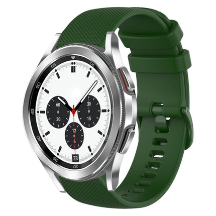 20mm Plaid Solid Color Silicone Watch Band, For Samsung Galaxy Watch4 Classic 42mm, For Samsung Galaxy Watch Active 2