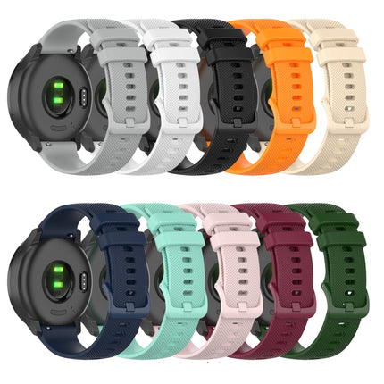 20mm Plaid Solid Color Silicone Watch Band, For Samsung Galaxy Watch4 Classic 42mm, For Samsung Galaxy Watch Active 2