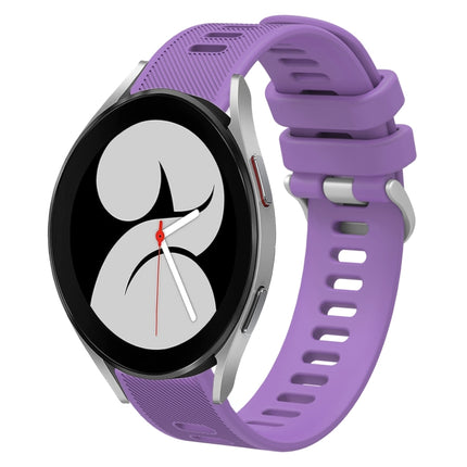 20mm Twill Solid Color Silicone Watch Band, For Samsung Galaxy Watch5 Pro  45mm, For Samsung Galaxy Watch4 40mm