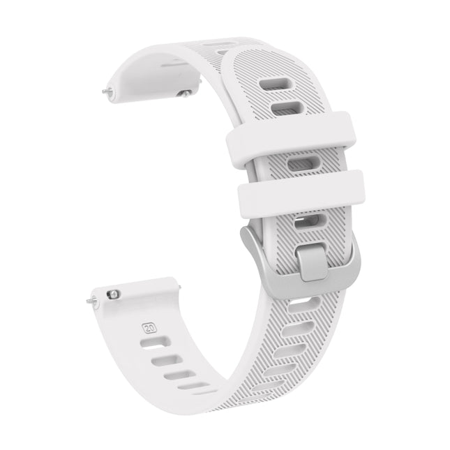 20mm Twill Solid Color Silicone Watch Band, For Samsung Galaxy Watch4 44mm, For Samsung Galaxy Watch4 Classic 46mm