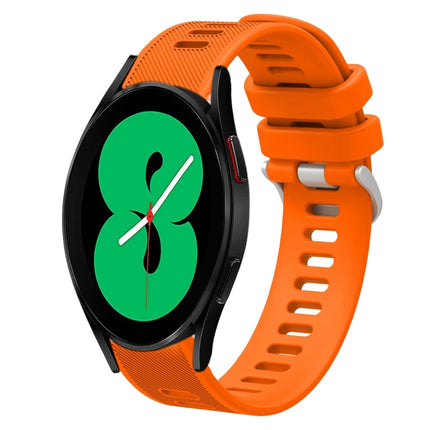 20mm Twill Solid Color Silicone Watch Band, For Samsung Galaxy Watch4 44mm, For Samsung Galaxy Watch4 Classic 46mm