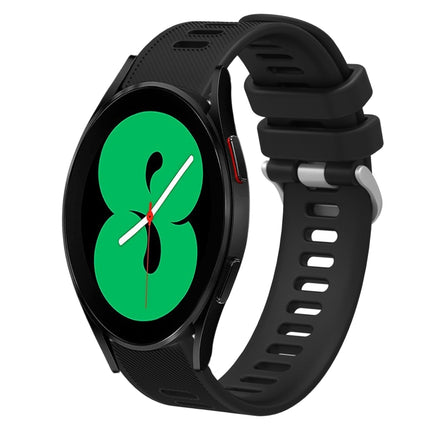 20mm Twill Solid Color Silicone Watch Band, For Samsung Galaxy Watch4 44mm, For Samsung Galaxy Watch4 Classic 46mm