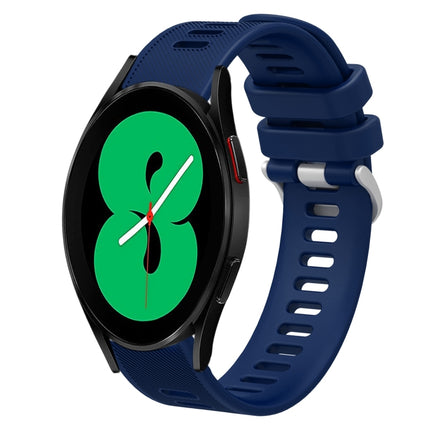 20mm Twill Solid Color Silicone Watch Band, For Samsung Galaxy Watch4 44mm, For Samsung Galaxy Watch4 Classic 46mm