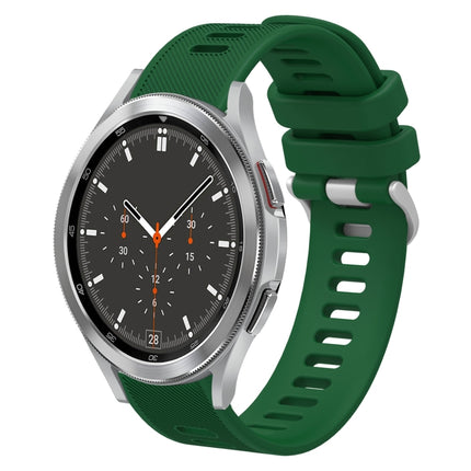 20mm Twill Solid Color Silicone Watch Band, For Samsung Galaxy Watch4 44mm, For Samsung Galaxy Watch4 Classic 46mm