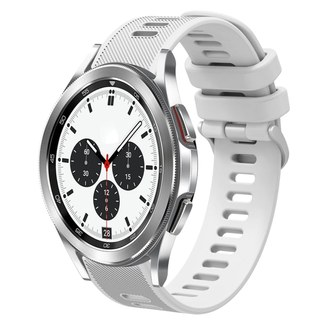 20mm Twill Solid Color Silicone Watch Band, For Samsung Galaxy Watch4 Classic 42mm, For Samsung Galaxy Watch Active 2