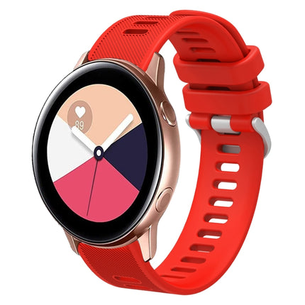 20mm Twill Solid Color Silicone Watch Band, For Samsung Galaxy Watch4 Classic 42mm, For Samsung Galaxy Watch Active 2