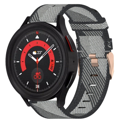 20mm Nylon Woven Watch Band, For Samsung Galaxy Watch5 40mm, For Samsung Galaxy Watch5 44mm, For Samsung Galaxy Watch5 Pro 45mm