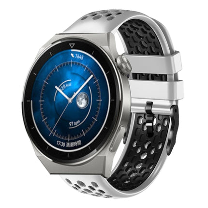 22mm Two-Color Breathable Silicone Watch Band, For Huawei Watch GT3 Pro 46mm, For Huawei Watch GT3 46mm