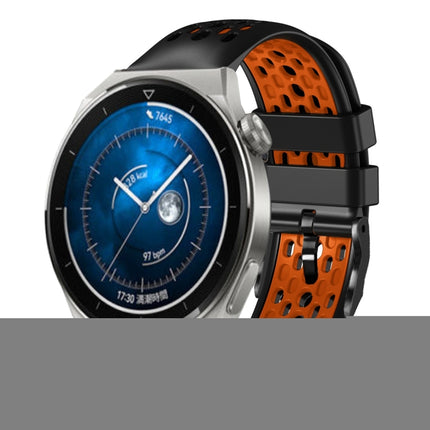 22mm Two-Color Breathable Silicone Watch Band, For Huawei Watch GT3 Pro 46mm, For Huawei Watch GT3 46mm