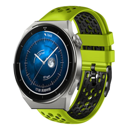 22mm Two-Color Breathable Silicone Watch Band, For Huawei Watch GT3 Pro 46mm, For Huawei Watch GT3 46mm