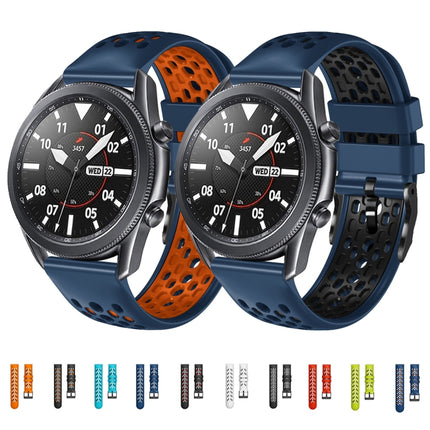 22mm Two-Color Breathable Silicone Watch Band, For Huawei Watch GT3 Pro 46mm, For Huawei Watch GT3 46mm
