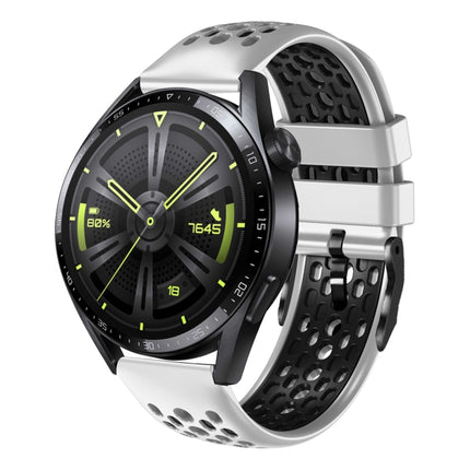 22mm Two-Color Breathable Silicone Watch Band, For Huawei Watch GT3 Pro 46mm, For Huawei Watch GT3 46mm