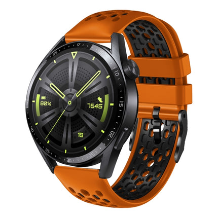 22mm Two-Color Breathable Silicone Watch Band, For Huawei Watch GT3 Pro 46mm, For Huawei Watch GT3 46mm