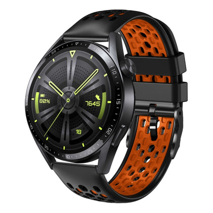 22mm Two-Color Breathable Silicone Watch Band, For Huawei Watch GT3 Pro 46mm, For Huawei Watch GT3 46mm
