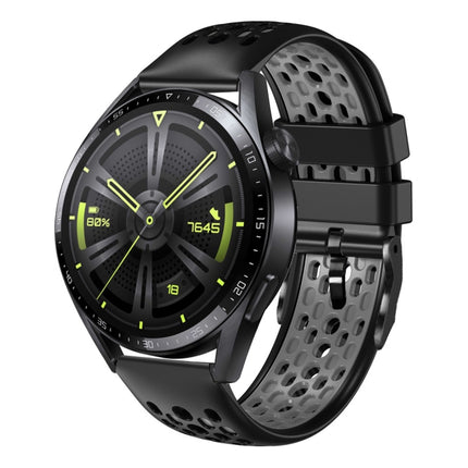 22mm Two-Color Breathable Silicone Watch Band, For Huawei Watch GT3 Pro 46mm, For Huawei Watch GT3 46mm