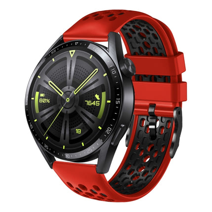 22mm Two-Color Breathable Silicone Watch Band, For Huawei Watch GT3 Pro 46mm, For Huawei Watch GT3 46mm