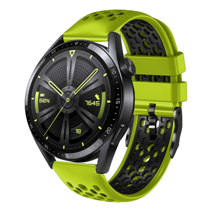 22mm Two-Color Breathable Silicone Watch Band, For Huawei Watch GT3 Pro 46mm, For Huawei Watch GT3 46mm